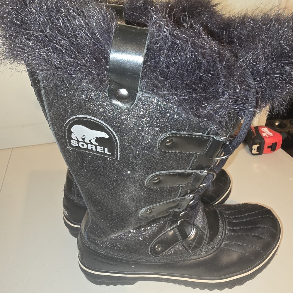 Sorel Black Fur-Lined Winter Boots